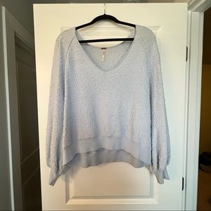 Free People light blue textured sweater